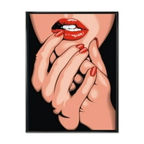 Portrai Of A Young Modern Girl 12 in x 20 in Framed Photography Canvas Art Print, by Designart