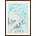 thumbnail image 1 of Portrait Cat Woman Framed Art Modern Wall Decor, 1 of 15
