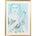 thumbnail image 1 of Portrait Cat Woman Framed Art Modern Wall Decor, 1 of 15