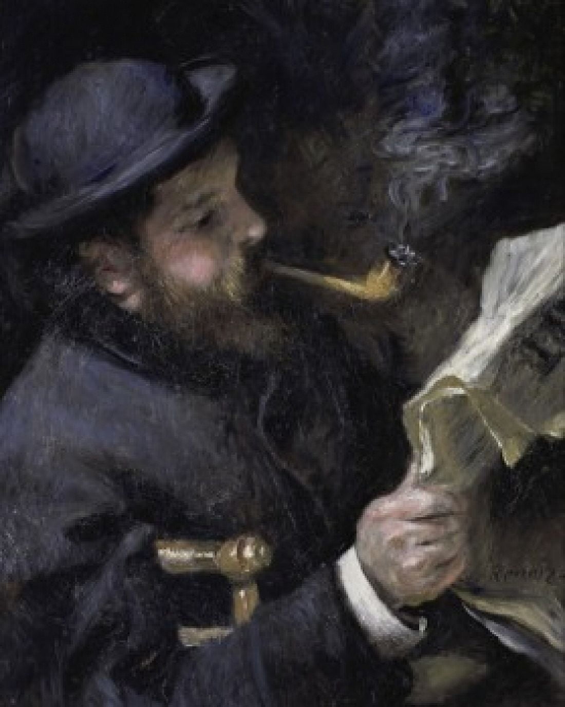 Portrait of Claude Monet Portrait de Claude Monet Pierre-Auguste Renoir (1841-1919 French) Musee Marmottan Paris France Canvas Art - Claude Monet (24 x 36)