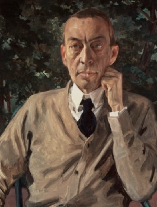 Portrait of Composer Sergey Rachmaninoff 1925 Konstantin Andreevic Somov (1869-1939 Russian) Russian Museum St Petersburg Canvas Art - Konstantin Andreevic Somov (18 x 24)