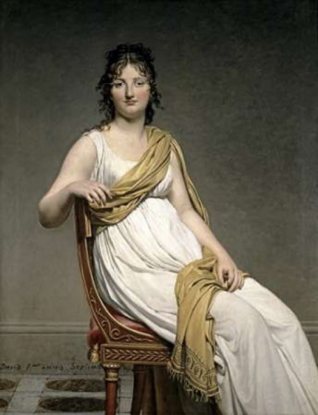 Portrait De Madame Verninac Canvas Art - Jacques-Louis David (22 x 28)