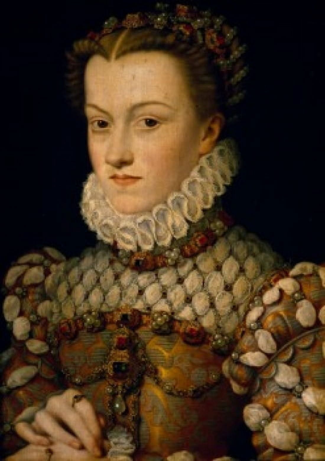 Portrait of Elisabeth of Austria by Francois Clouet oil on canvas (1510-1572) France Paris Musee du Louvre Canvas Art - Francois Clouet (24 x 36)