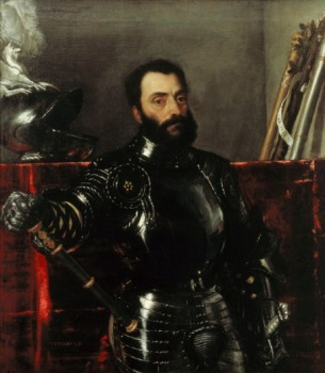 Portrait of Francesco Maria della Rovere Duke of Urbino 1536-38 Titian (ca1485-1576) Oil on canvas Galleria Degli Uffizi Florence Italy Canvas Art - Titian (24 x 36)