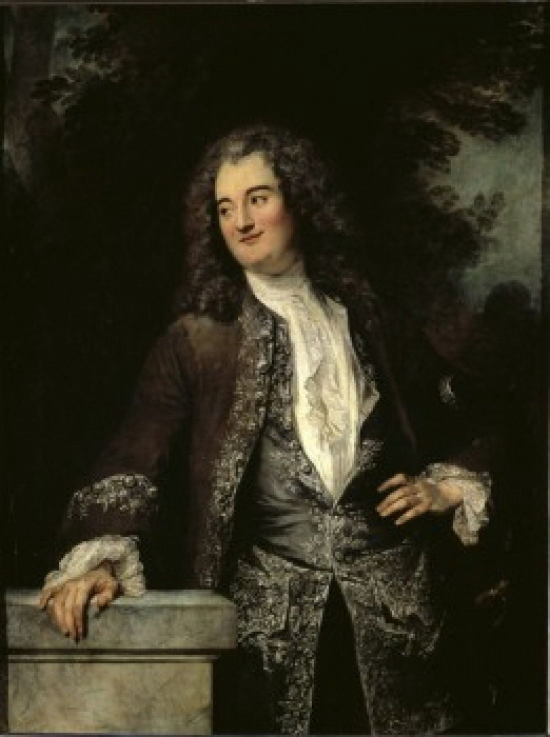 Portrait of a Gentleman (Portrait dun Gentilhomme) 18th C Jean Antoine Watteau (1684-1721French) Musee du Louvre Paris Canvas Art - Jean Antoine Watteau (24 x 36)