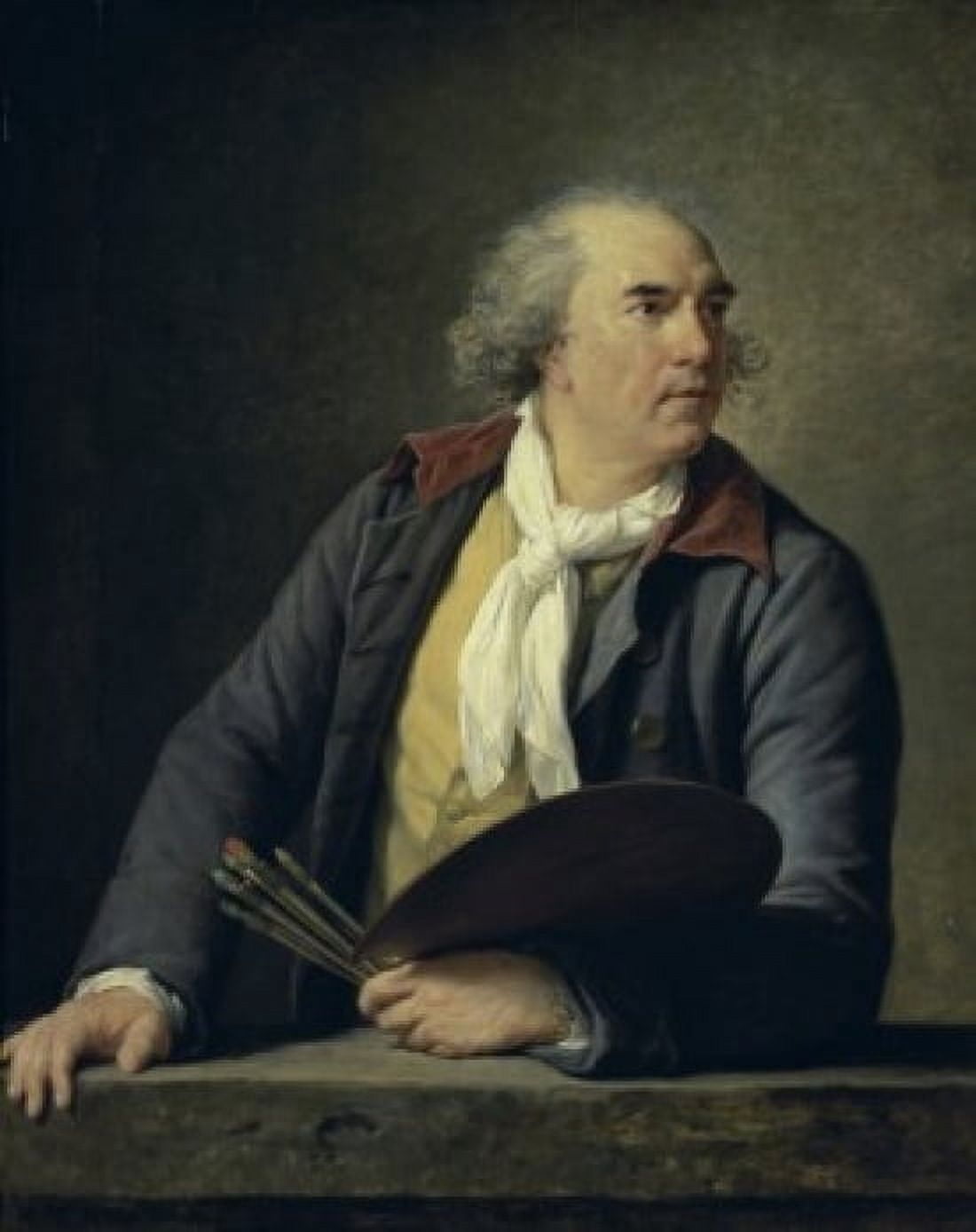 Portrait of Hubert Robert Elisabeth Louise Vigee-LeBrun (1755-1842French) Musee du Louvre Paris Canvas Art - Elisabeth Louise Vigee-LeBrun (24 x 36)