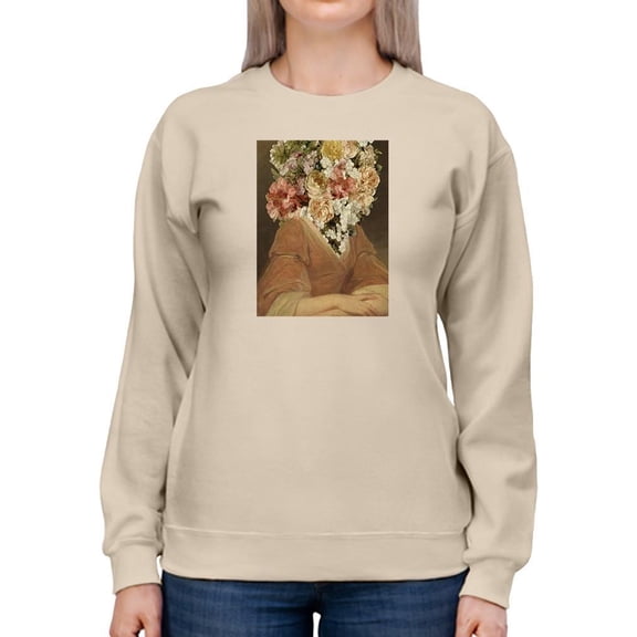 Portrait In Bloom Ii Sweatshirt Women -Annie Warren Designs, Female Small