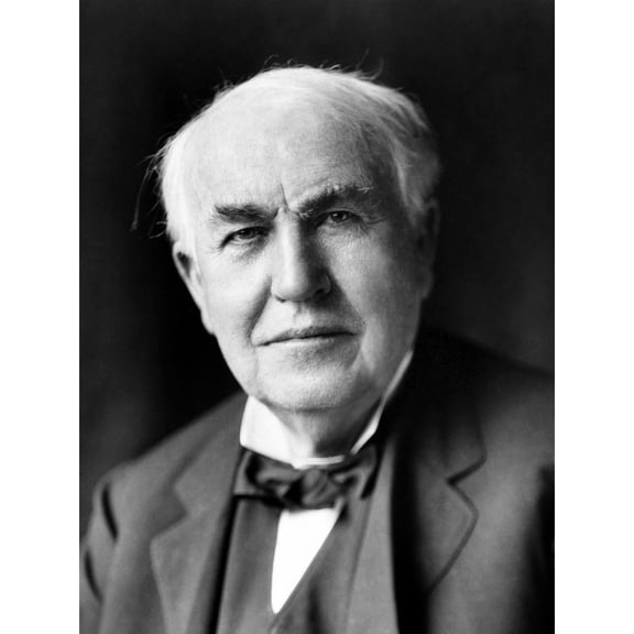 Portrait Inventor Thomas Alva Edison Old Photo Extra Large XL Wall Art Poster Print