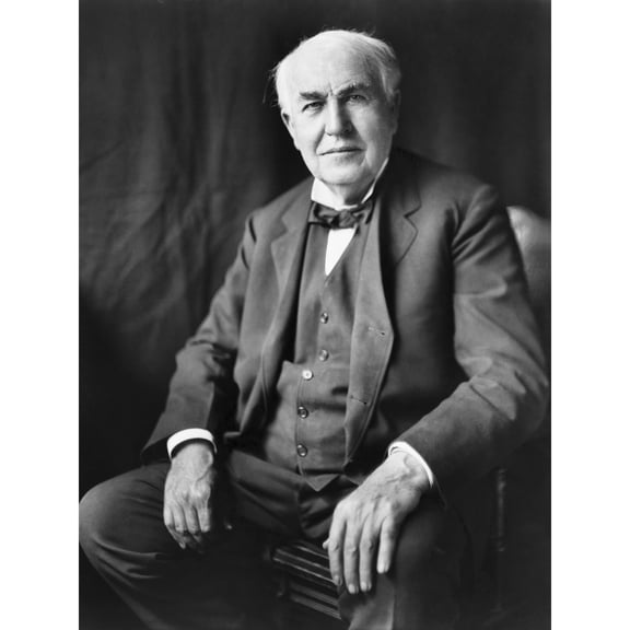 Portrait Inventor Thomas Edison Old Photo Extra Large XL Wall Art Poster Print