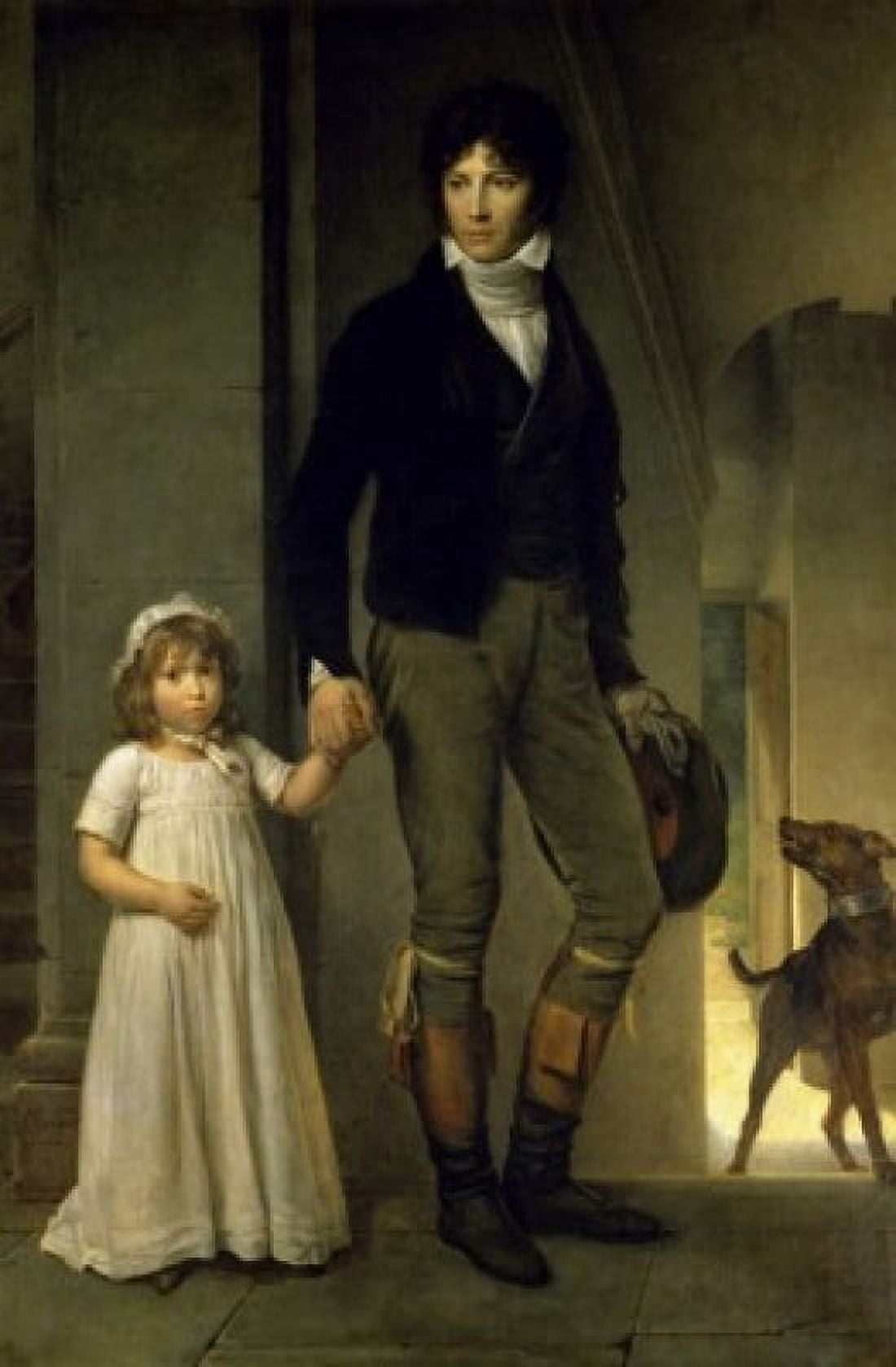 Portrait of Jean-Baptiste Isabey and his Daughter 1795 Francois Pascal Simon Gerard (1770-1837French) Musee du Louvre Paris Canvas Art - Francois Pascal Simon Girard (18 x 24)