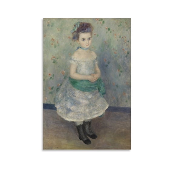Portrait of Jeanne Durand-Ruel by Pierre Auguste Renoir Poster Art Poster Canvas Painting Decor Wall Print Photo Gifts Home Modern Decorative Posters 24x36inch(60x90cm)