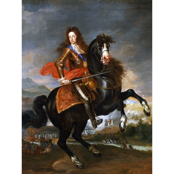 Portrait King William III England Painting Royal Historic Extra Large Art Print Wall Mural Poster Premium XL