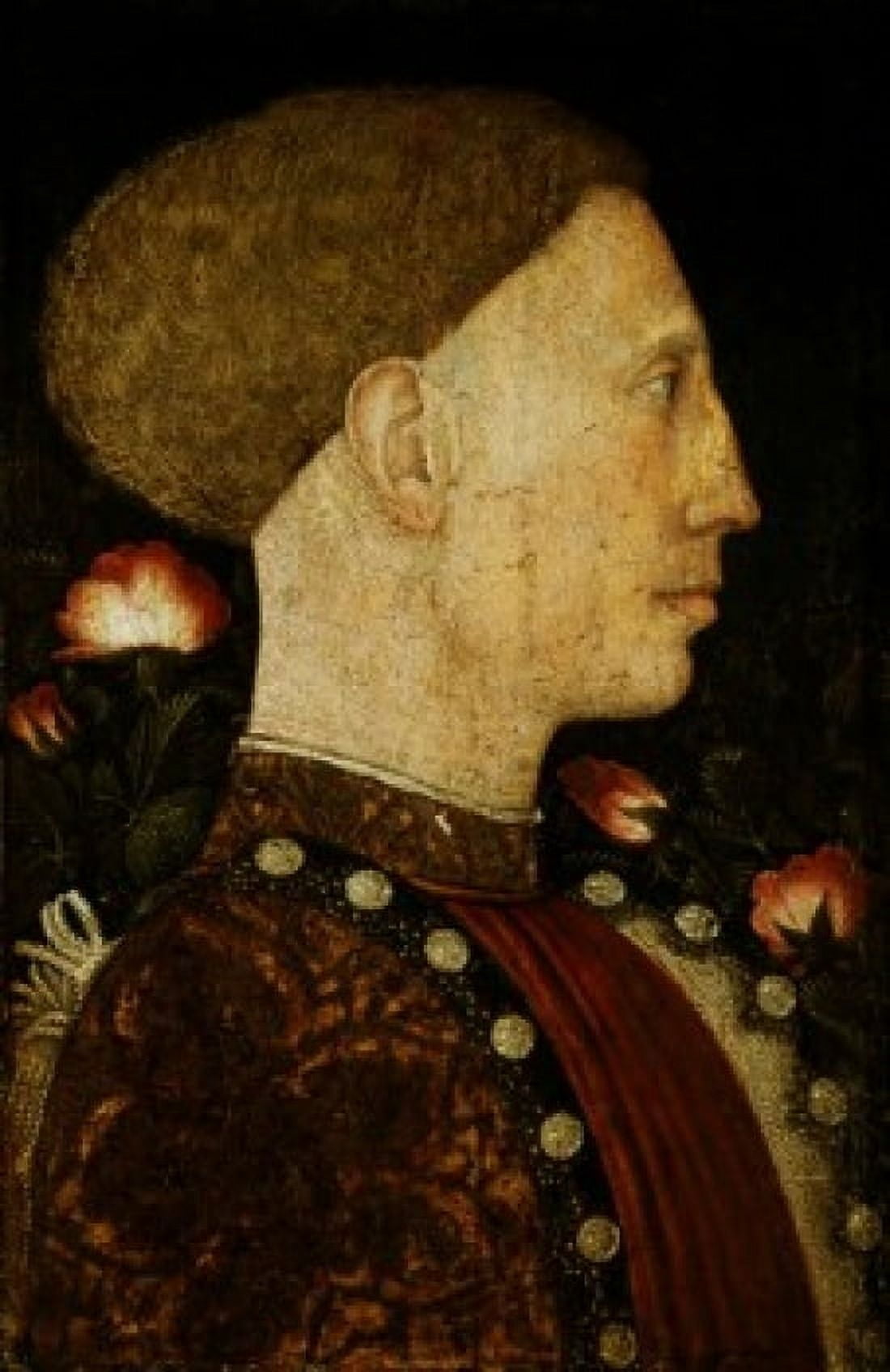 Portrait of Lionello dEste  Pisanello (Antonio Pisano) 1395-1455 Italian Fresco  Accademia Carrara Bergamo Italy Canvas Art - Antonio Pisano (24 x 36)