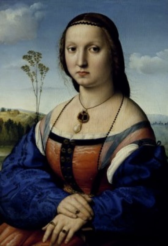 Portrait of Maddalena Strozzi Doni  ca1506 Raphael (1483-1520Italian) Oil on panel Palazzo Pitti Palatina Gallery Florence Canvas Art - Raphael (24 x 36)