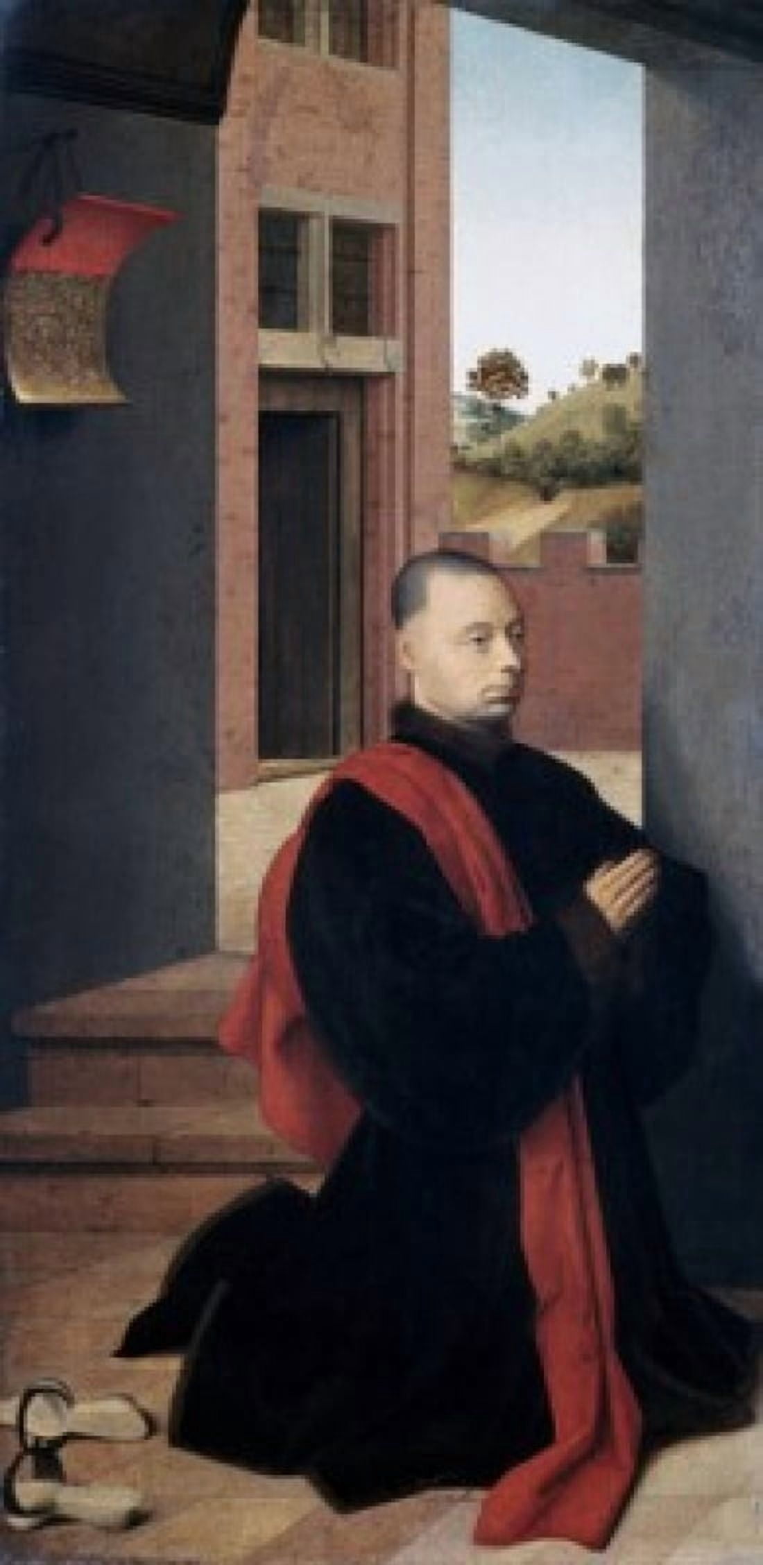 Portrait of a Male Donor ca 1455 Petrus Christus (ca 1410-1475 Netherlandish) Oil on wood panel National Gallery of Art Washington DC USA Canvas Art - Petrus Christus (18 x 24)