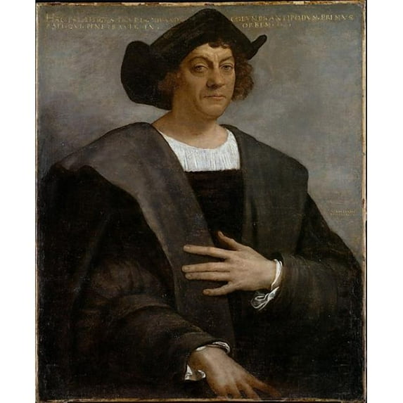 Portrait of A Man Said To Be Christopher Columbus, Born About 1446 Died 1506 Poster Print by Sebastiano Del Piombo, Sebastiano Luciani, Italian Venice 1485 & 86 1547 Rome, 18 x 24