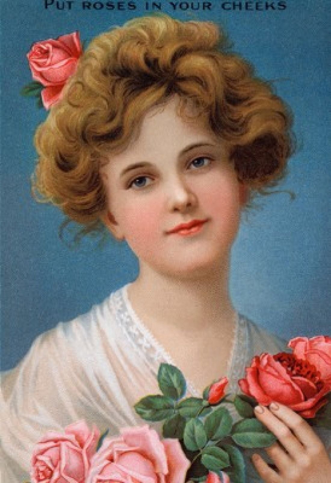 Portrait Nostalgia Cards Color Lithograph Canvas Art - (18 x 24)