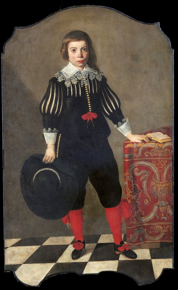Portrait Of A Boy With A Hat Canvas Art - (24 x 36)