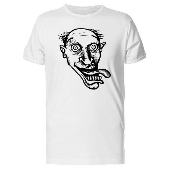 Portrait Of A Crazy Man B&W Tee Men's -Image by Shutterstock