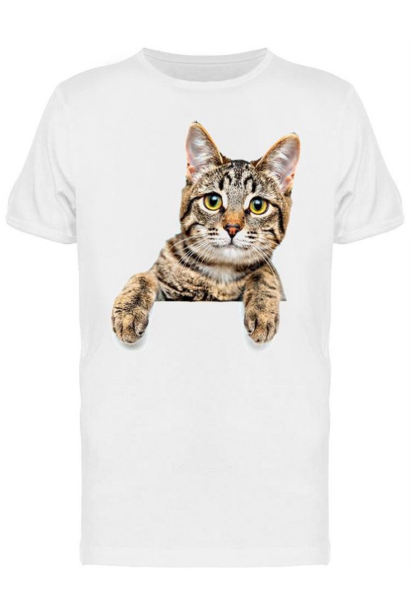 Portrait Of A Cute Young Cat T-Shirt Men -Image by Shutterstock, Male 3X-Large