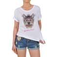 thumbnail image 1 of Portrait Of A Domestic Dog Printed 100% Cotton T-shirt WTS_12 S, 1 of 1