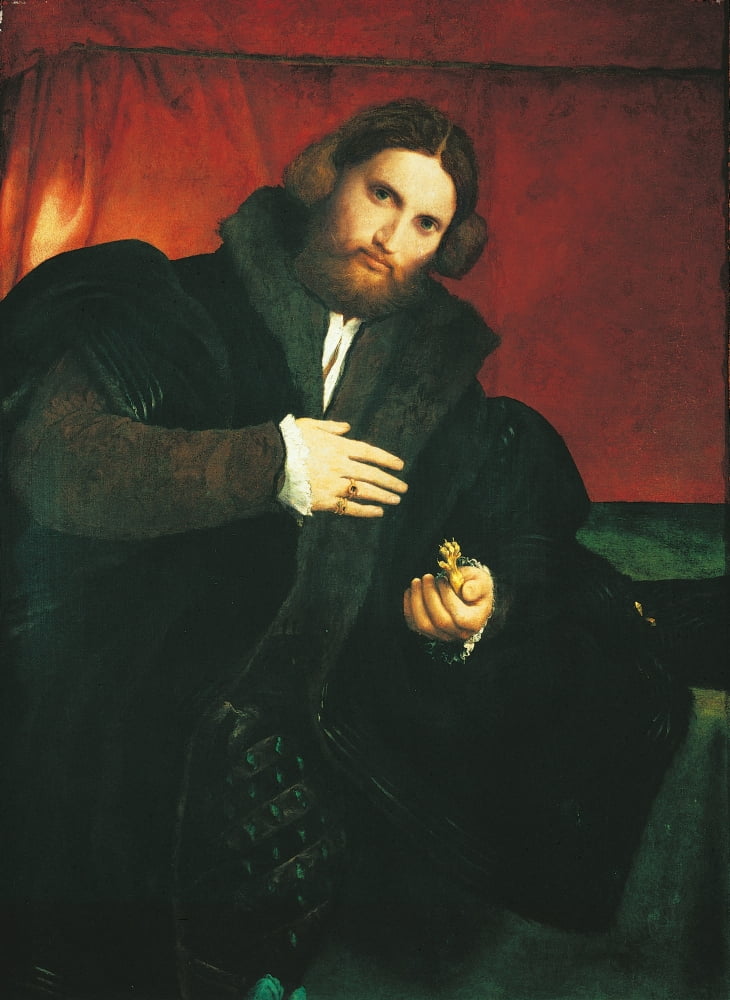 Portrait Of A Gentleman With A Lion Paw Canvas Art -  (24 x 36)