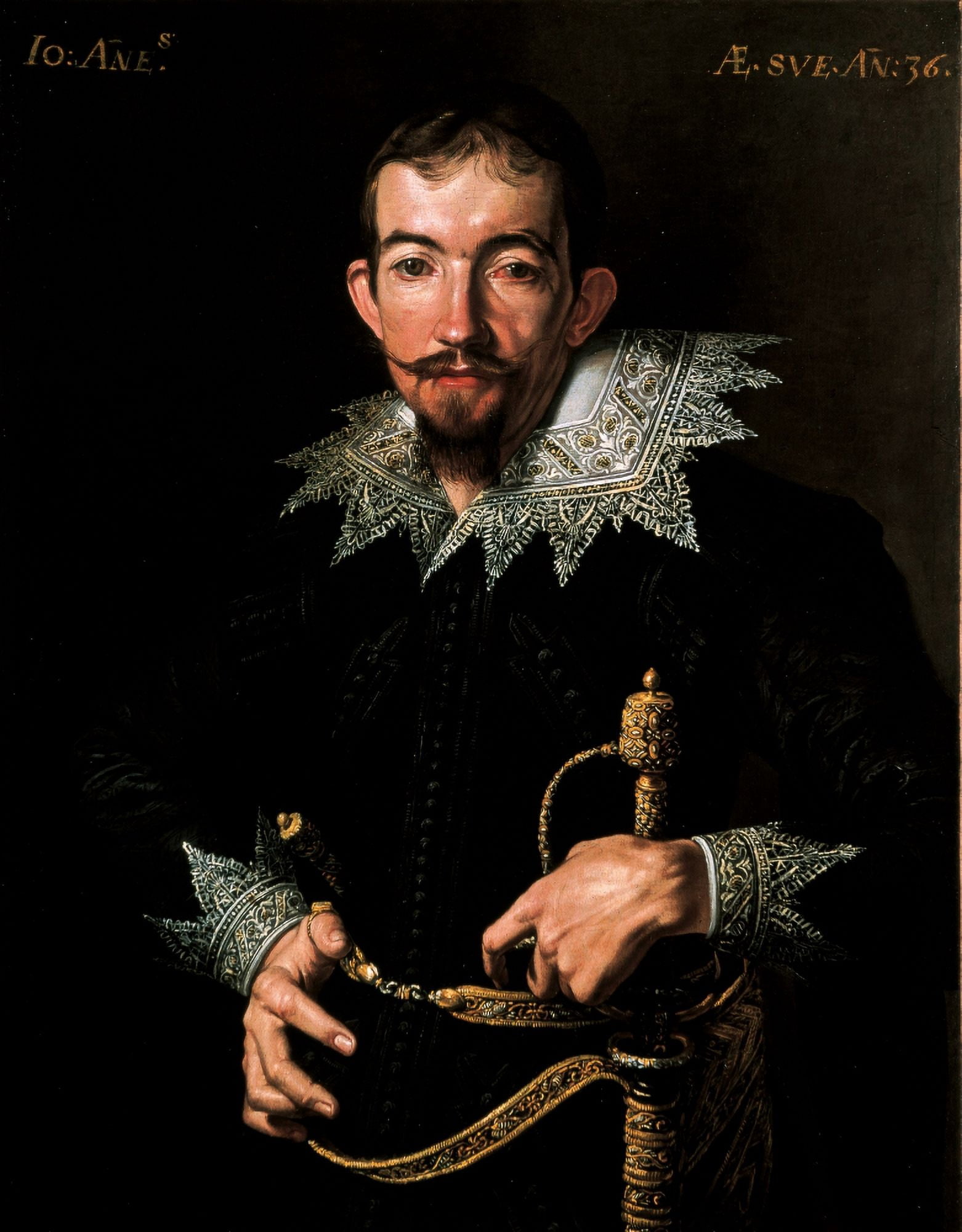 Portrait Of A Gentleman With A Sword Canvas Art - (24 x 36)
