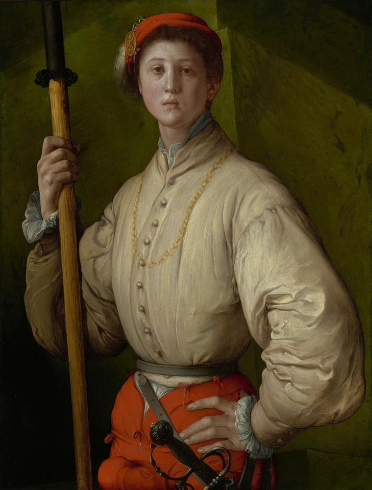 Portrait Of A Halberdier Canvas Art - (24 x 36)