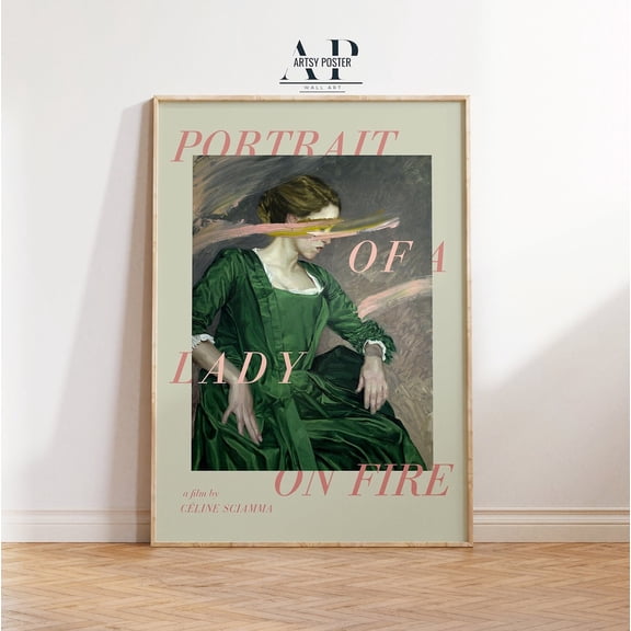 Portrait Of A Lady On Fire Poster, French Cinema Art Print, Unframed Paper Poster 8x10in