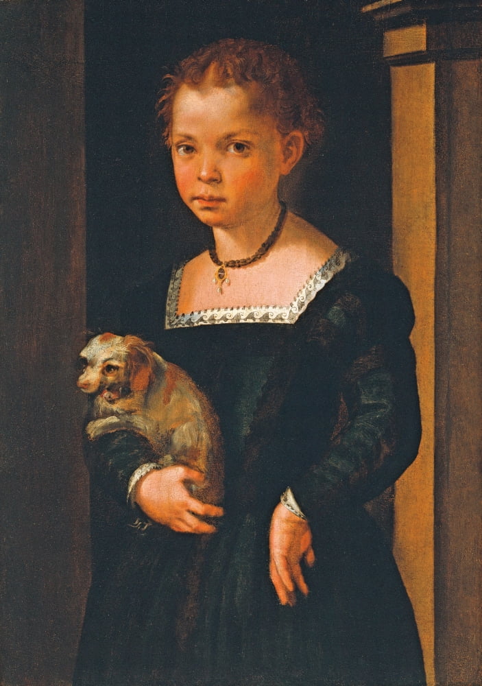 Portrait Of A Little Girl Canvas Art - (24 x 36)