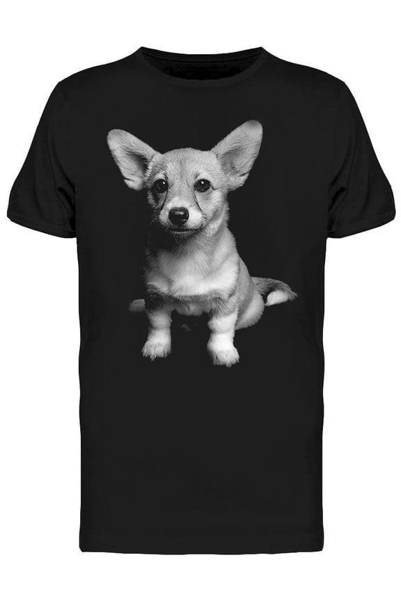 Portrait Of A Sad Corgi Dog T-Shirt Men -Image by Shutterstock Men T-Shirt, Male Large