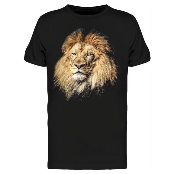 Portrait Of A Serious Lion T-Shirt Men -Image by Shutterstock, Male Large