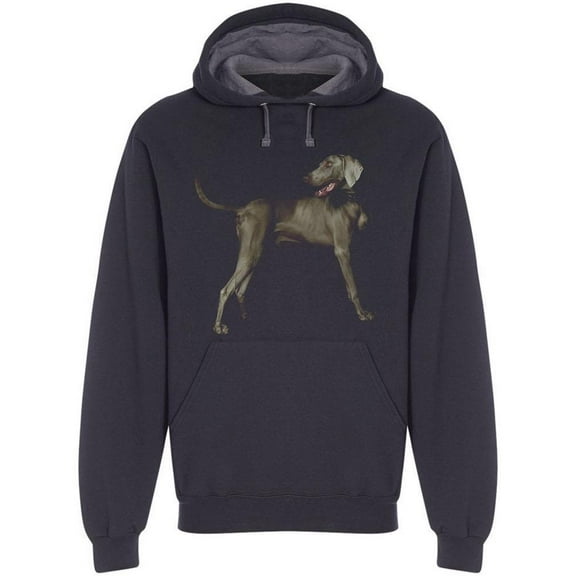 Portrait Of A Weimaraner Dog Hoodie Men -Image by Shutterstock, Male XX-Large