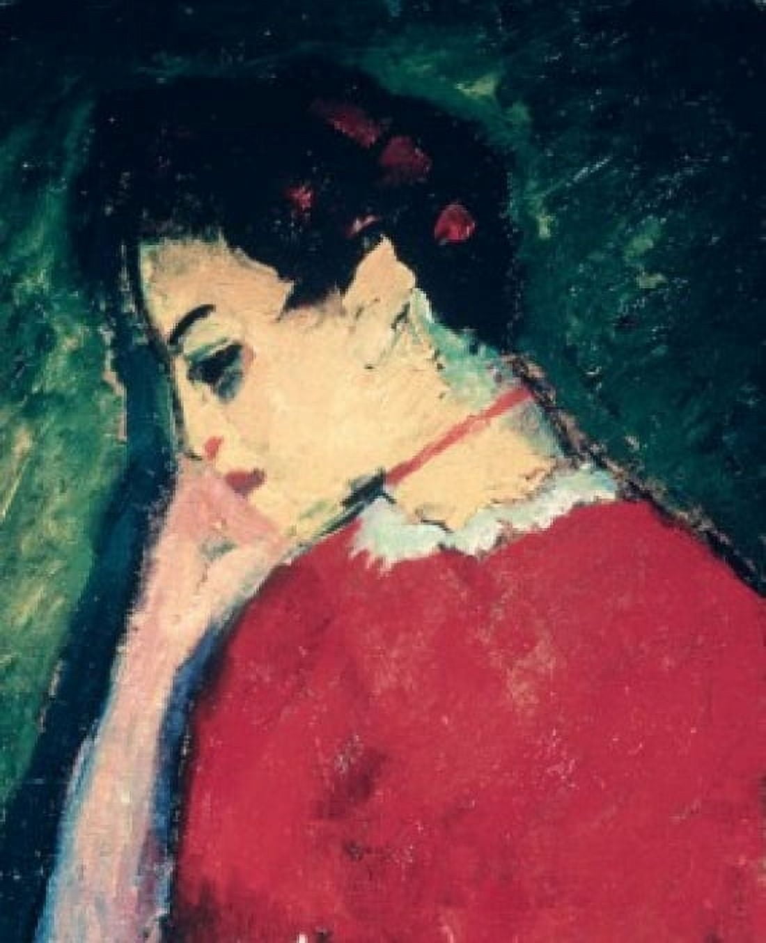 Portrait Of A Woman by Alexej von Jawlensky oil on canvas 1909 1867-1941 Uzbekistan Tashkent Art Museum Canvas Art - Alexej von Jawlensky (24 x 36)