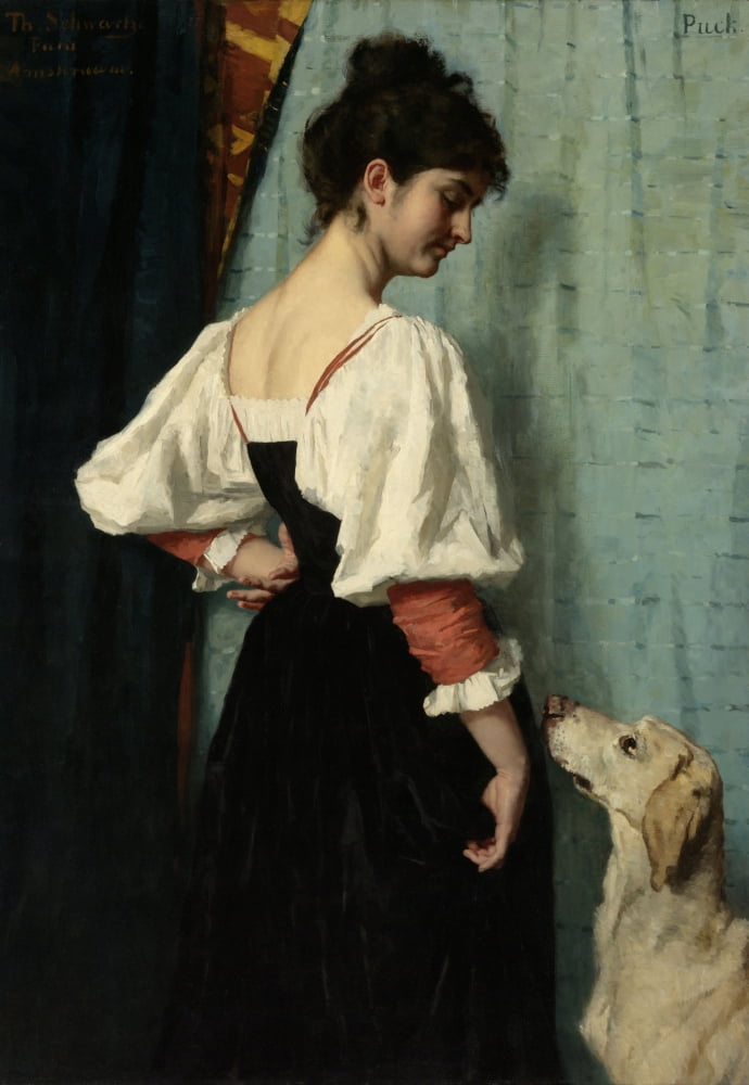 Portrait Of A Young Woman Canvas Art -  (18 x 24)