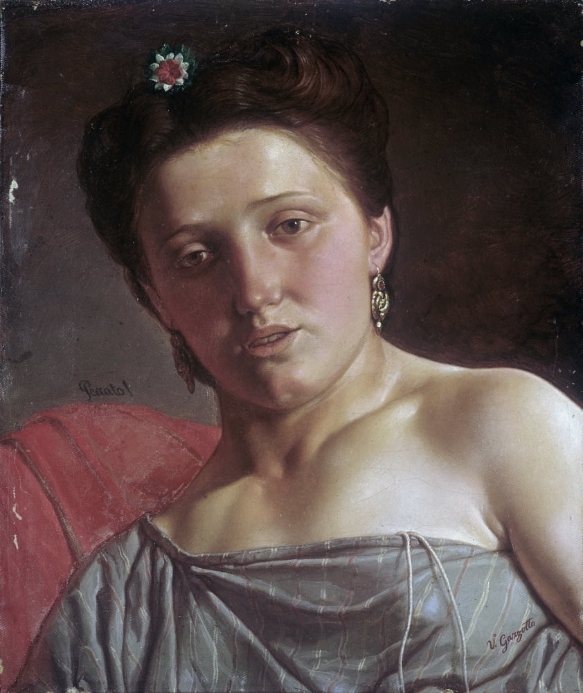 Portrait Of A Young Woman Canvas Art -  (18 x 24)