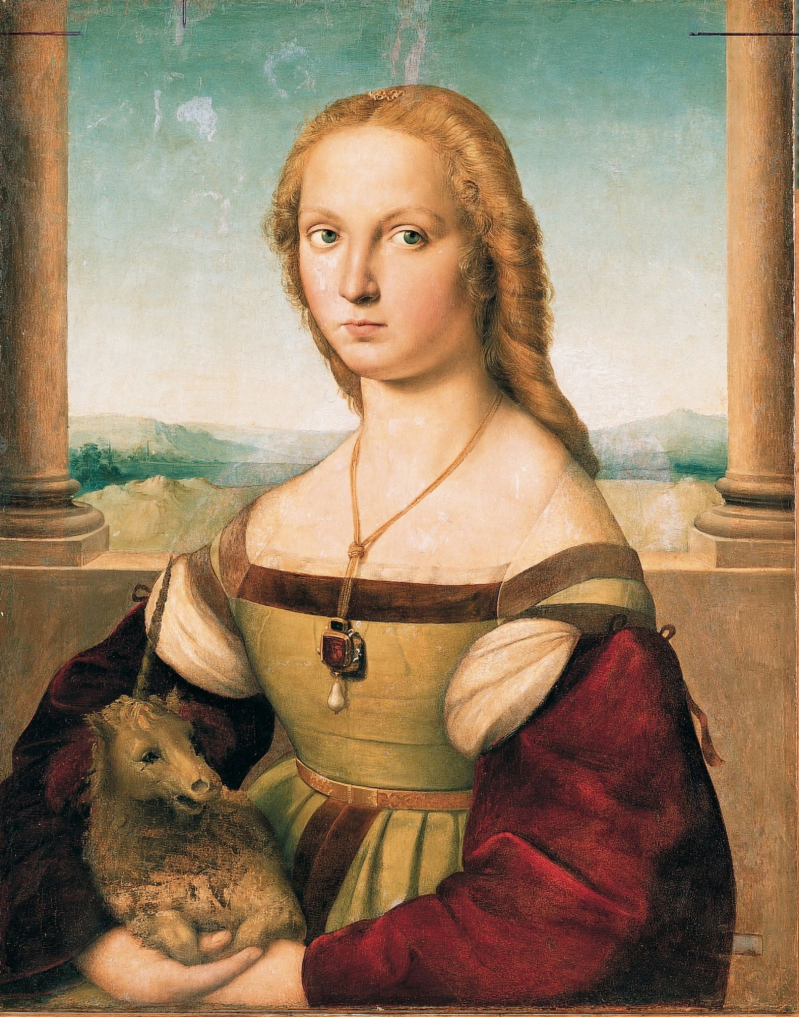 Portrait Of A Young Woman (Lady With A Unicorn) Canvas Art - (18 x 24)