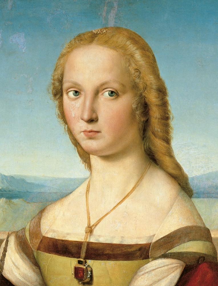 Portrait Of A Young Woman (Lady With A Unicorn) Canvas Art - (24 x 36)
