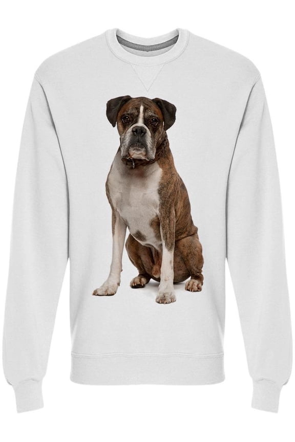 Portrait Of An Adrable Old Boxer Sweatshirt Men -Image by Shutterstock, Male Small