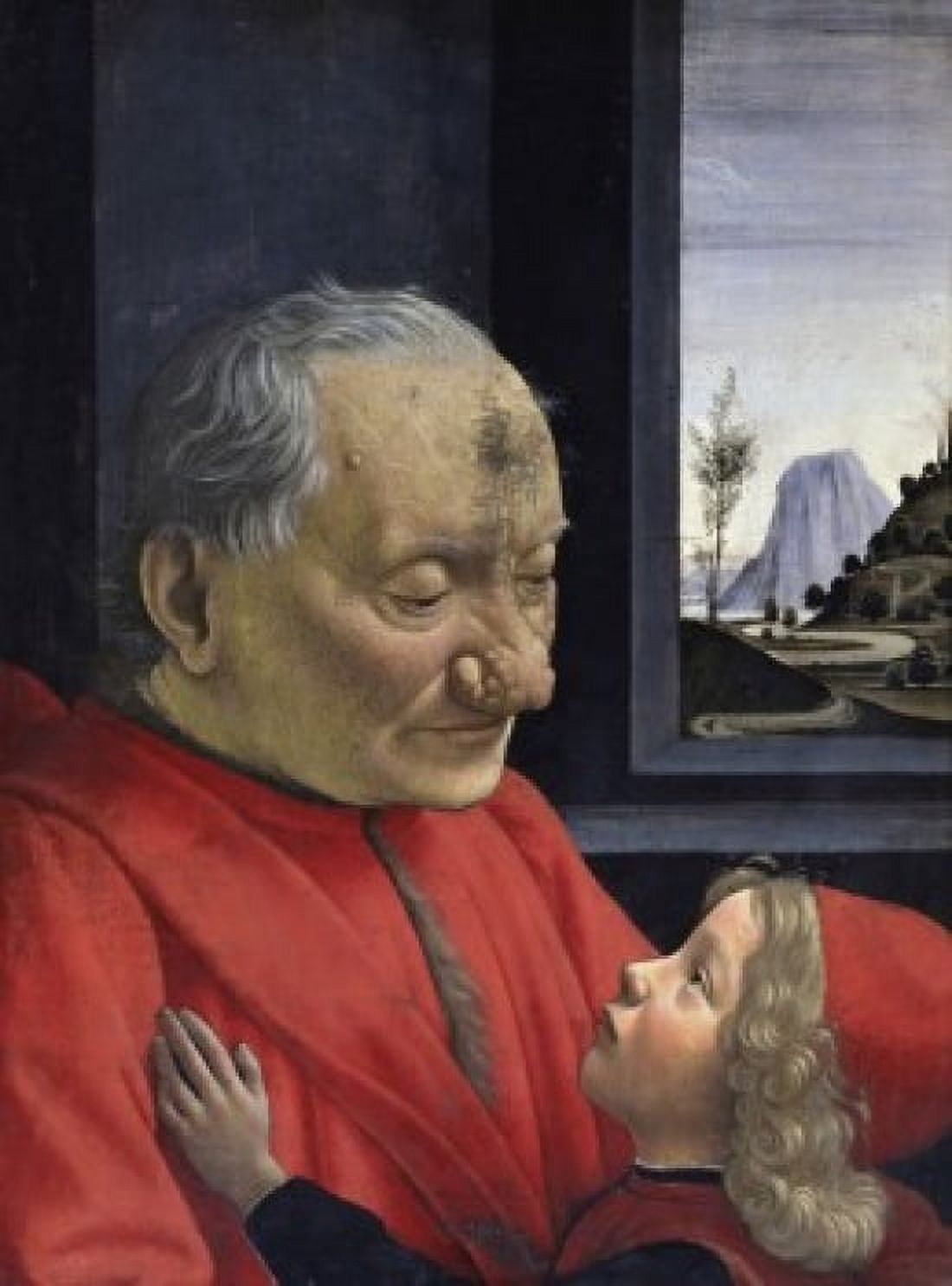 Portrait Of An Old Man And His Grandson Domenico Ghirlandaio (1449-1494Italian) Musee du Louvre Paris Canvas Art - Domenico Ghirlandaio (18 x 24)