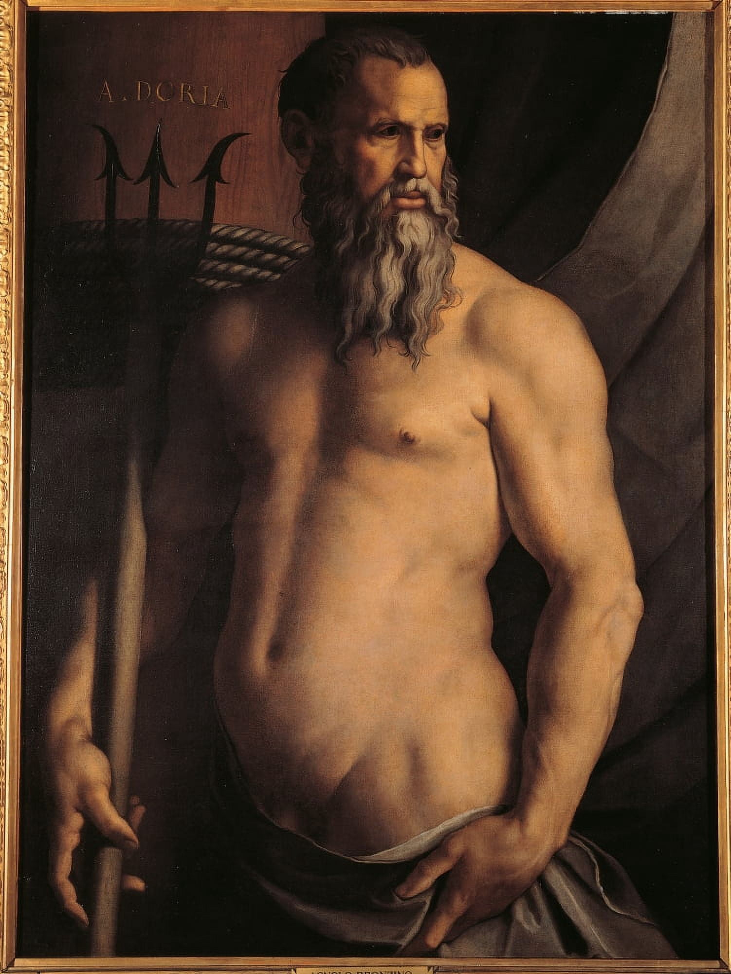 Portrait Of Andrea Doria As Neptune Canvas Art - (18 x 24)