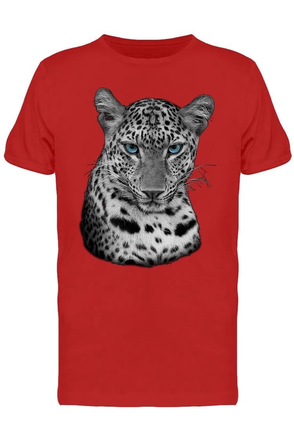 Portrait Of Angry Snow Leopard T-Shirt Men -Image by Shutterstock, Male 3X-Large