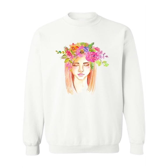 Portrait Of Beautiful Woman. Sweatshirt Women -Image by Shutterstock, Female 4X-Large
