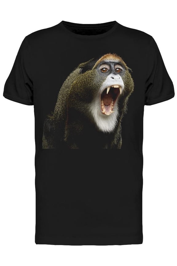 Portrait Of Brazza's Monkey T-Shirt Men -Image by Shutterstock, Male XX-Large