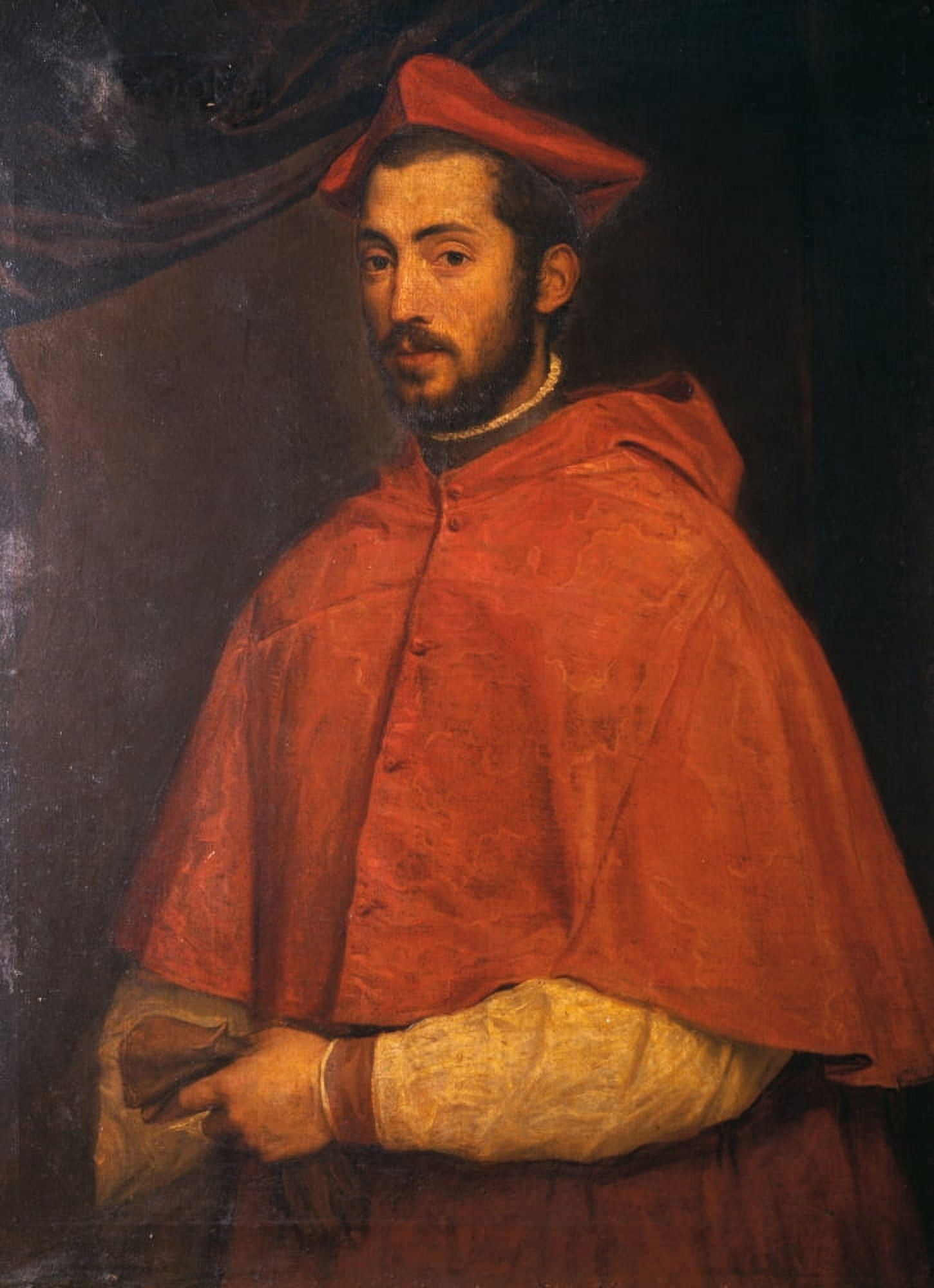Portrait Of Cardinal Alessandro Farnese Canvas Art - (18 x 24)