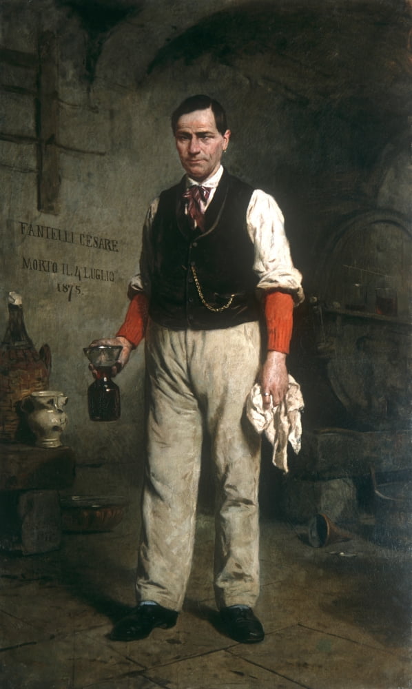 Portrait Of Cesare Fantelli Canvas Art - (24 x 36)