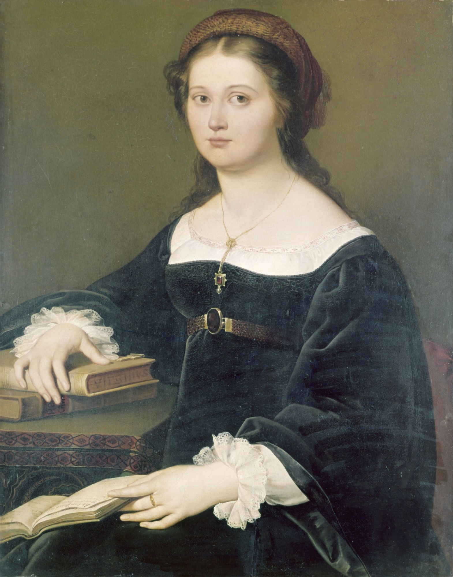 Portrait Of Constance Perticari Canvas Art - (24 x 36)
