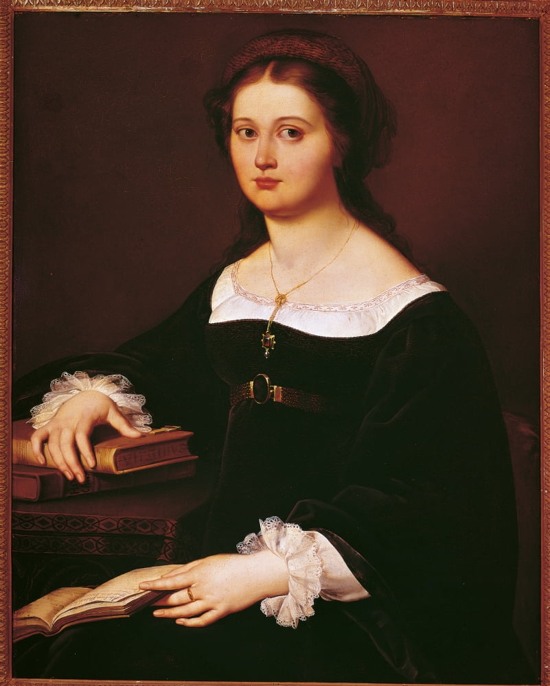 Portrait Of Costanza Monti Perticari Canvas Art - (24 x 36)