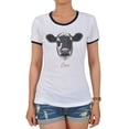 thumbnail image 1 of Portrait Of Cow -2 Printed 100% Cotton Short Sleeves T-shirt WTS_06 2XL, 1 of 1