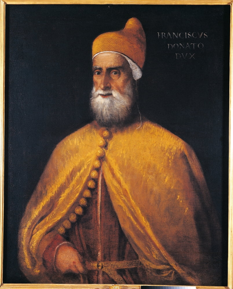 Portrait Of Doge Francesco Don Canvas Art - (24 x 36)